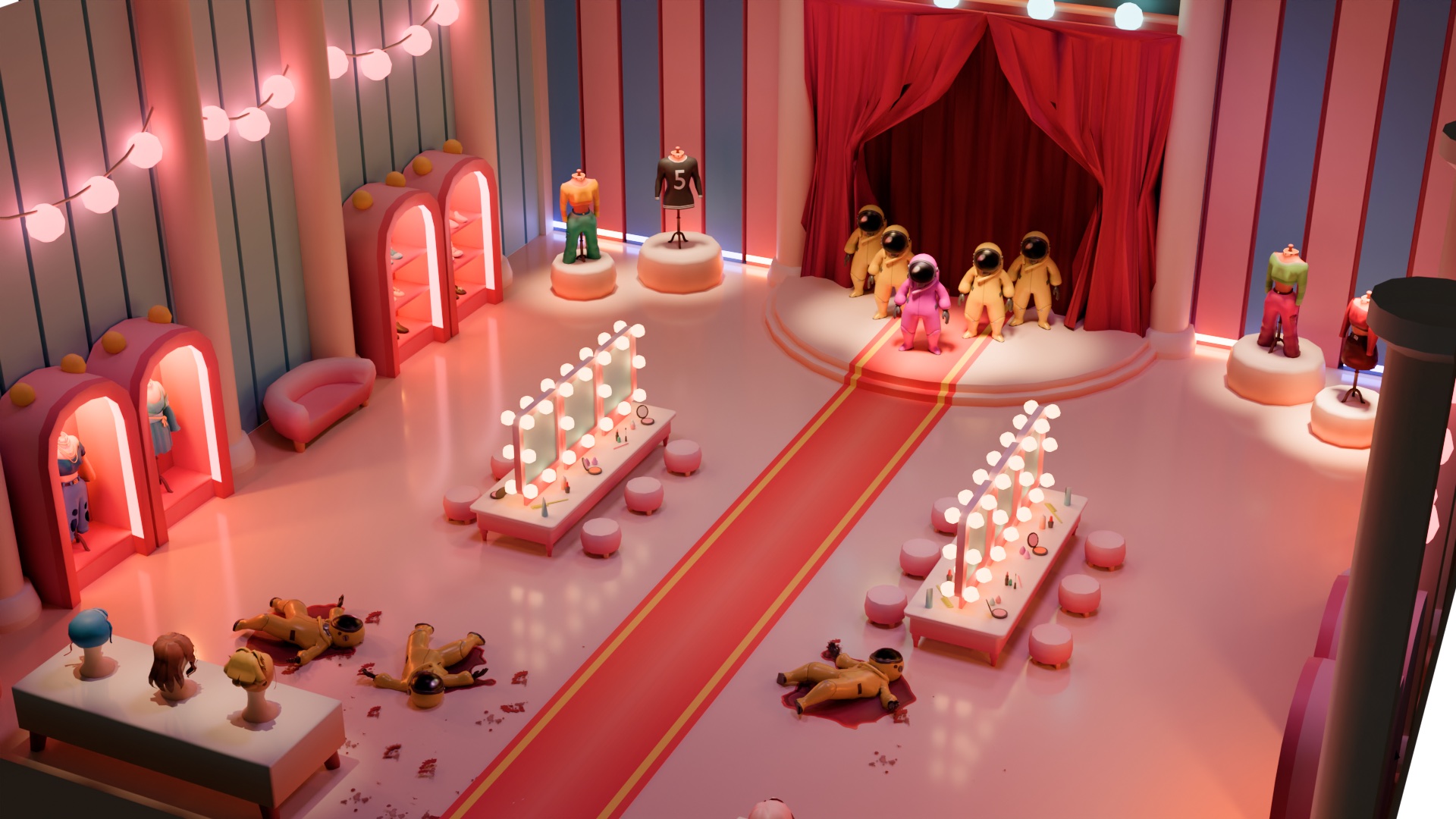 The Last Look stylized elimination-game environment study, frame 2